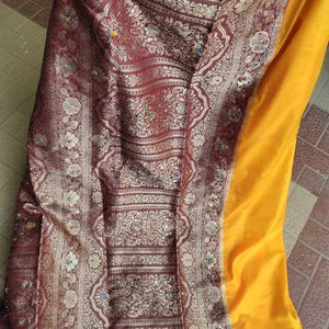 Multi Colour Yellow Saree