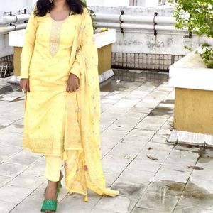 Yellow Kurti Set For Women