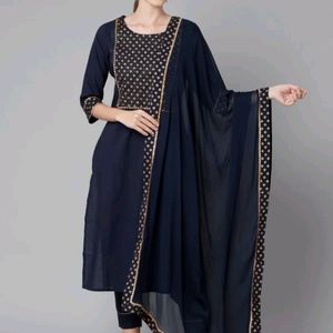 Divena Fancy Kurta Set With Dupatta *COTTON*