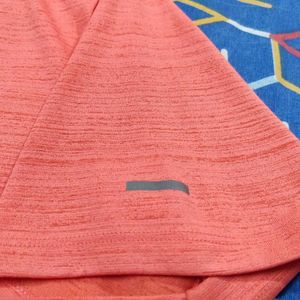 Nike Orange-pink (Coral) Sports T Shirt