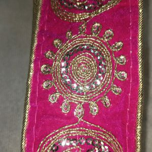 Rani Coloured Lace For Lahenga Or Choli