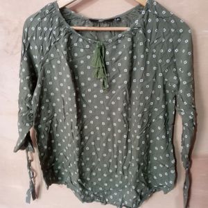 Olive Casual Top For Women