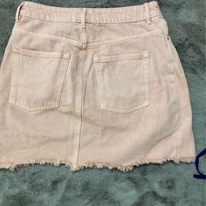 Light Pink Denim Skirt