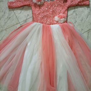 Kids Pink Beautiful Frock Upto 10 Yrs