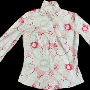 Red And White Formal Shirt