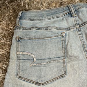 Light Blue Denim Shorts