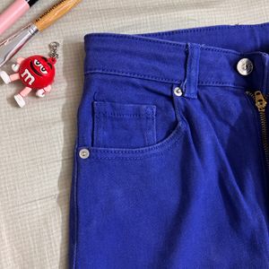 H&M Electric Blue - Wide Leg Twill Trousers