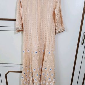 Peach Love Flared Kurta By W