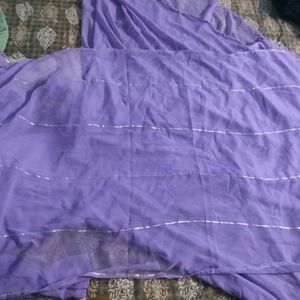 lavender anarkali dupatta set 8 meter flair