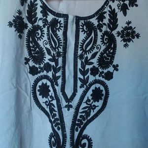 Chikankari White Kurti