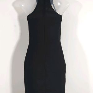 Black Plain Casual Dress (Women)