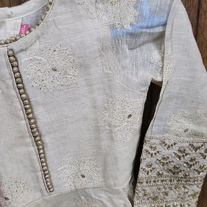 Ethnic Anarkali With Silk Dupatta (6-8 Years)