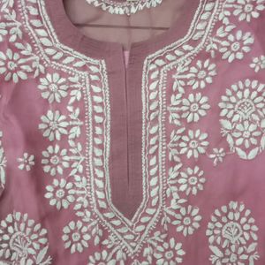 Chikenkari Georgette Kurta