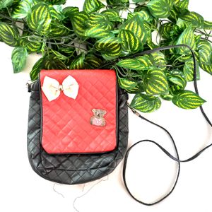 Black & Red Sling Bag (Women's)