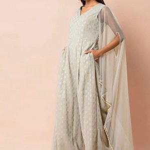 Pearl cape Dupatta attach jumpsuit