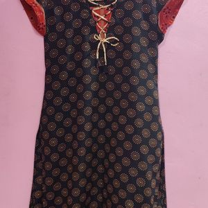 Multicolored Straight Short Kurti