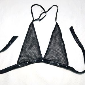 (113)Leather Bra Free Size