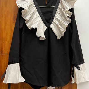 Black And White Frill Shirt