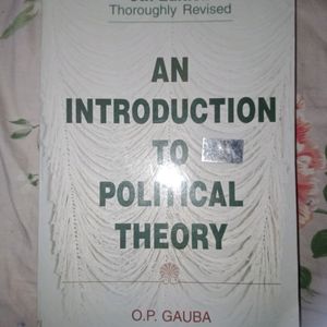 An Introduction To Political Theory By O.P. GAUBA