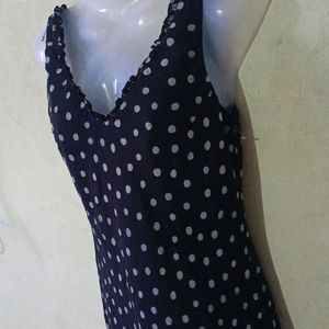 BLACK DOTTED DRESS