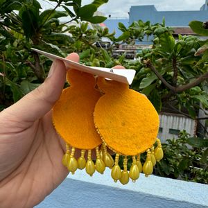 Yellow Beads Earings