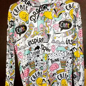 Printed Stylish Hoodie For Women