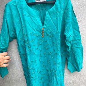 New Unused Short Front Embroidery Kurta