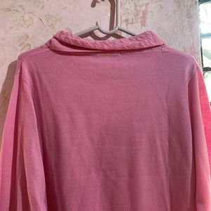 Pink Turtle Neck Top