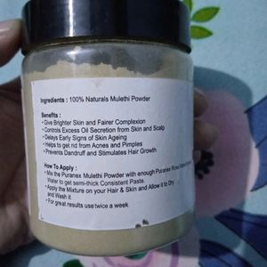 Mulethi Powder For All Type Of Skin & Hair + One Freebies