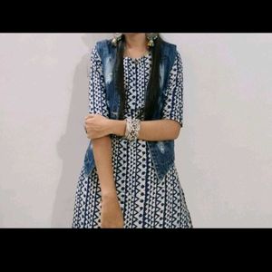 Blue Print Kurti