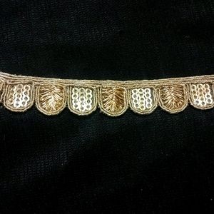 9 Meter Golden Embroidery Lace Border