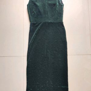 Emrald Green Velvet Party Dress