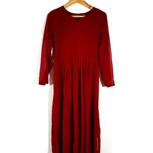 Maroon Maxi Style Top For Women's