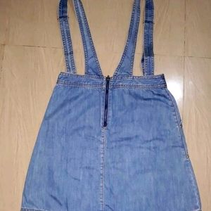 Imported Korean Denim Dungree Dress