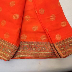 Chiffon Sarees With A Brocade Border