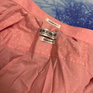 Giorgio Armani Peach Printer Shirt Casual Semi