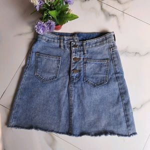 Denim Short Skirt