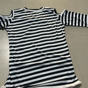 Zebra Lined Top