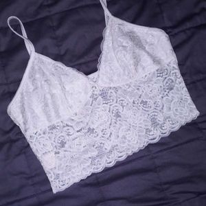 Fancy White Lacey Bralette by Urbanic