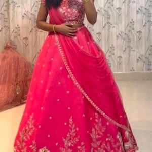 Pink lehenga Choli