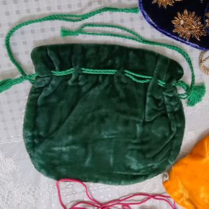 Combo of 4 Velvet Potli Bags