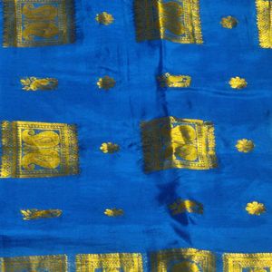 Blue Mysore Silk Saree