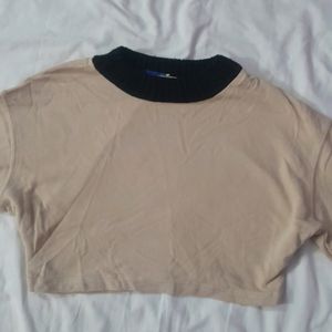 A Beige Crop Top