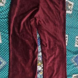 AND Maroon Velvet Flared Pants ✨️✨️