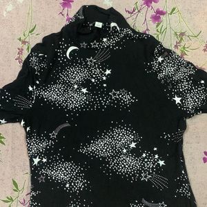 Starry Turtle Neck Tee