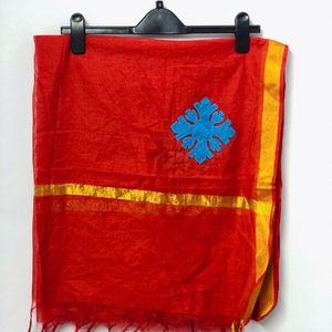 Red Organza Dupatta