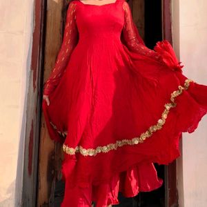 Red Anarkali