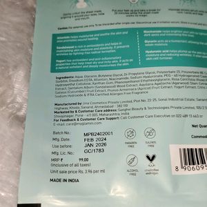 MYGLAMM POPXO SHEET MASK