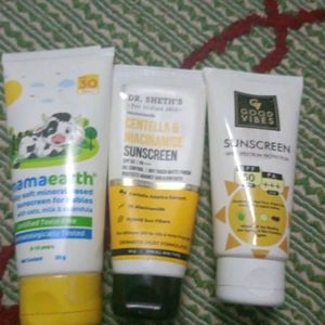 Combo Of 3  Branded Sunscreens