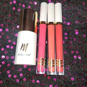 3 Set Of Lipstick  And Brightening Foundation